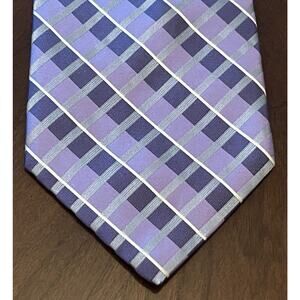 Jones New York Purple Gray 100% Silk Men’s Neck Tie Made In China